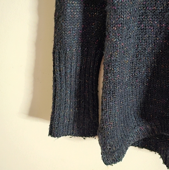 ONLY Women's Black Rainbow Sparkle Knit Sweater Size Medium - Picture 3 of 7